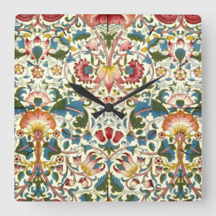 Horloge Carrée Morris Botanique vintage Design Timepiece