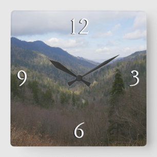 Horloge Carrée Morton Vue sur les montagnes Great Smoky