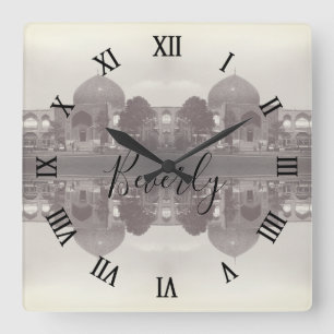 Horloge Carrée Mosquée du shah d'Ispahan en Iran vintage