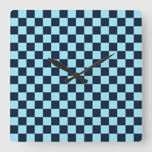 Horloge Carrée Motif à carreaux de glace alpine