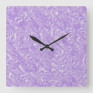 Horloge Carrée Motif Amythest et Marbre blanc
