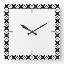 Motif arabesque symétrique noir et blanc gras