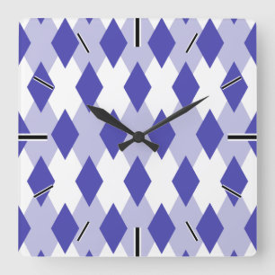 Horloge Carrée Motif carreaux Argyle_4A46B0