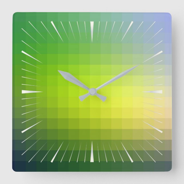 Horloge Carrée motif couleur 10 (Recto)