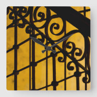 Motif de porte en fer jaune, Cuba