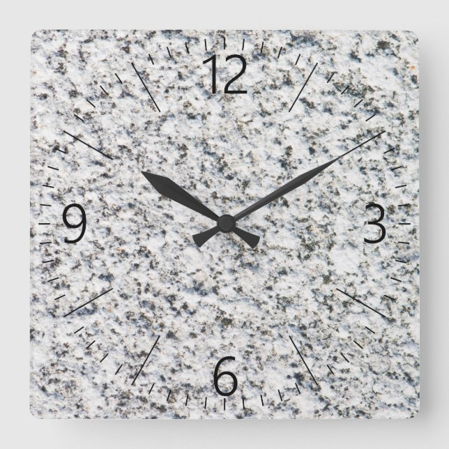 Horloge Carrée Motif de surface en granit (Recto)