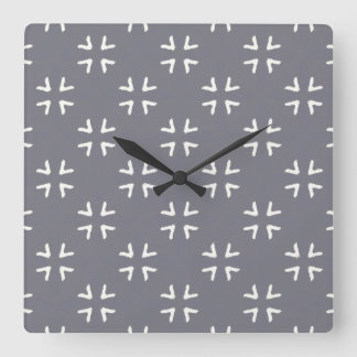 Horloge Carrée Motif de surface - Gris étoile - comme