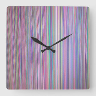 Horloge Carrée Motif de test d'écran de télévision cassé