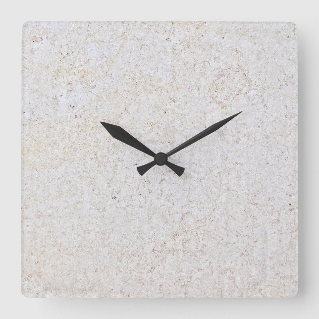 Horloge Carrée Motif en pierre de Travertine Acrylique (Recto)