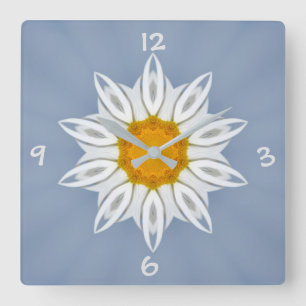 Horloge Carrée Motif floral
