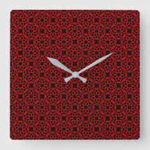 Motif géométrique rouge et noir sans couture