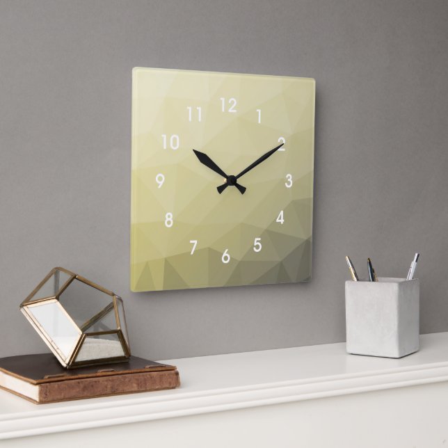 Horloge Carrée Motif gris clair gris foncé (Bureau)