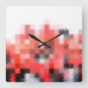 Horloge Carrée MOTIF multicolore CUTE