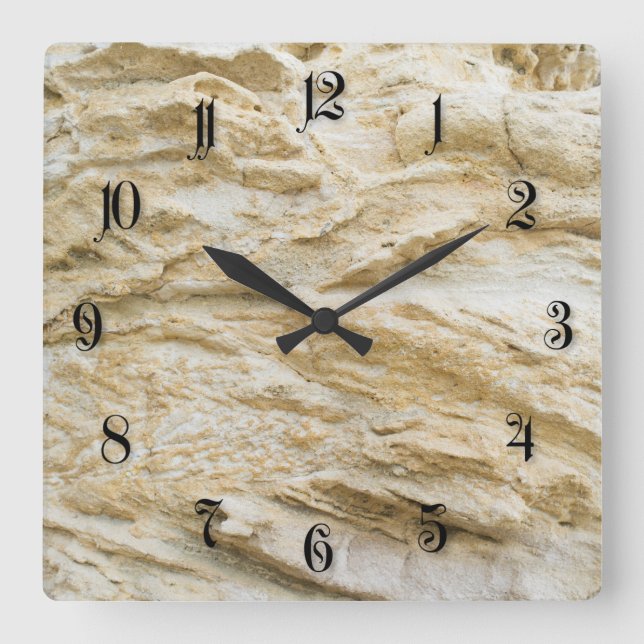 Horloge Carrée Motif Sandstone (Recto)