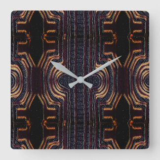 Horloge Carrée Motif tribal Afrocentrique