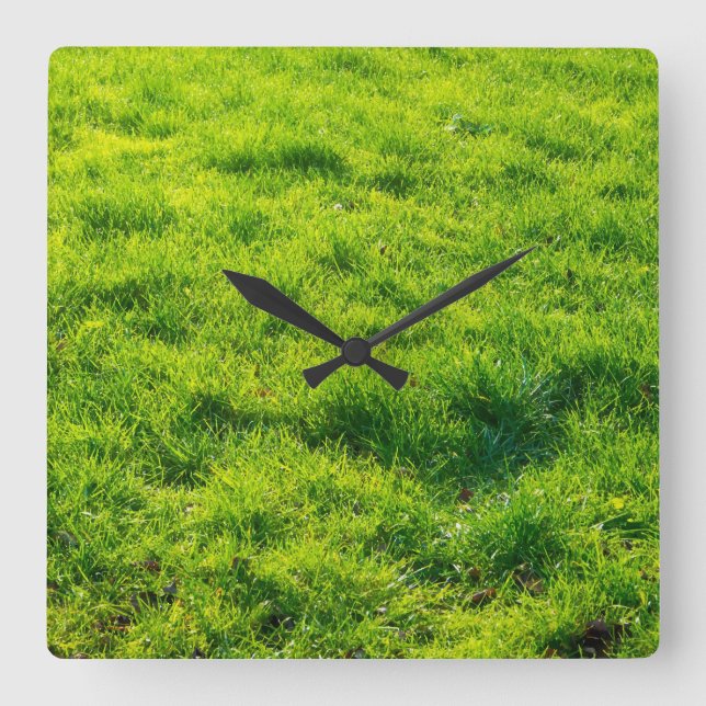 Horloge Carrée Motif vert cool (Recto)