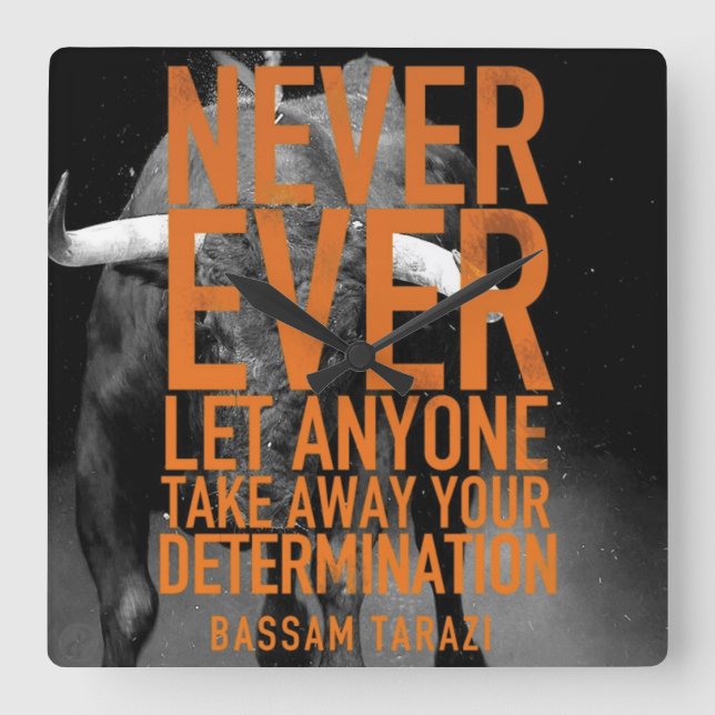 Horloge Carrée Motivation de l'entraînement (Recto)