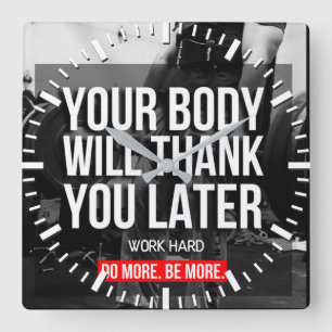 Horloge Carrée Motivation de l'entraînement