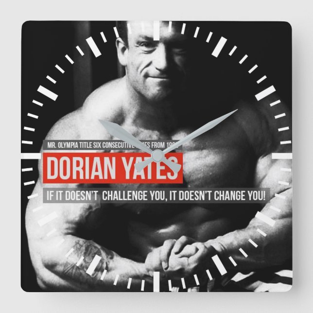 Horloge Carrée Motivation de l'entraînement (Recto)