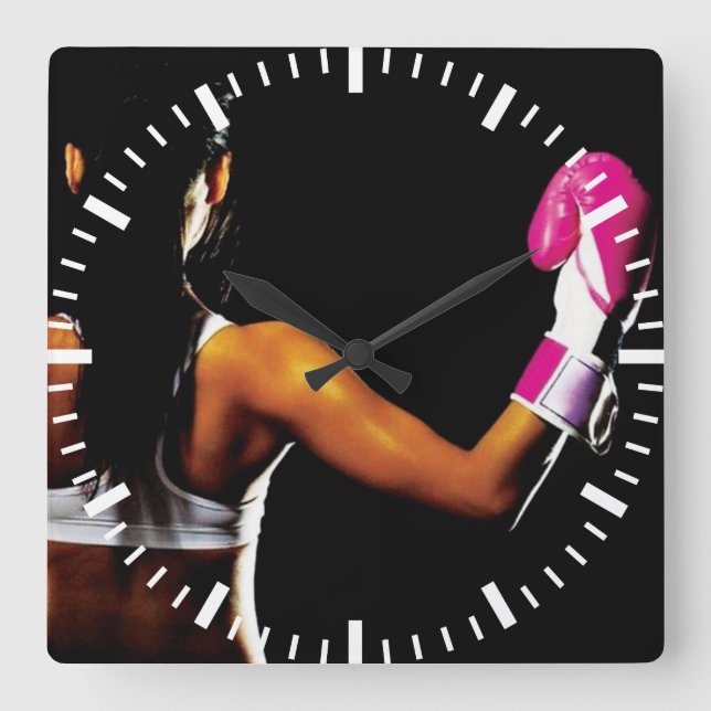 Horloge Carrée Motivation de l'entraînement (Recto)