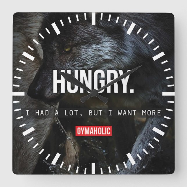 Horloge Carrée Motivation gym (Recto)