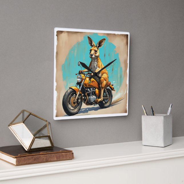 Horloge Carrée Moto Kangaroo (Bureau)