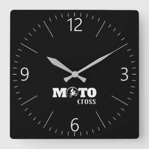 Horloge Carrée Motocross