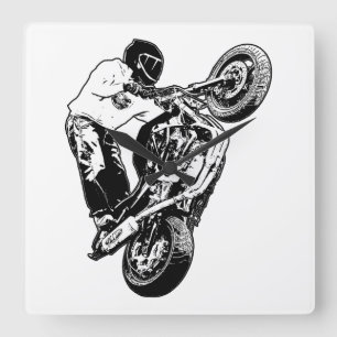 Horloge Carrée Motorcycle