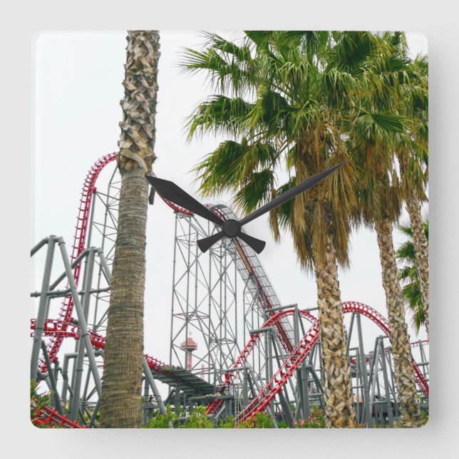 Horloge Carrée Mountain Six Flag (Recto)