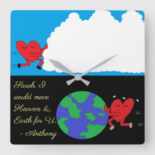 Horloge Carrée Moving Heaven and Earth :