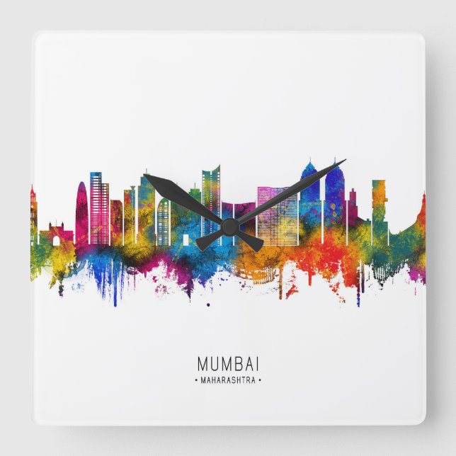 Horloge Carrée Mumbai Maharashtra Skyline (Recto)
