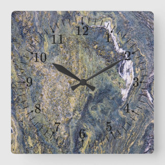 Horloge Carrée Mur de marbre rugueux