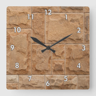 Horloge Carrée Mur en pierre à plusieurs formes cool