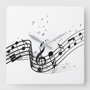 Horloge Carrée Musique