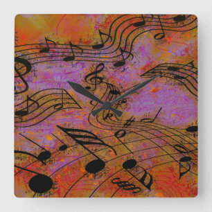 Horloge Carrée MUSIQUE DANS l'horloge d'AIR