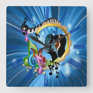 Horloge Carrée Musique pour l'âme