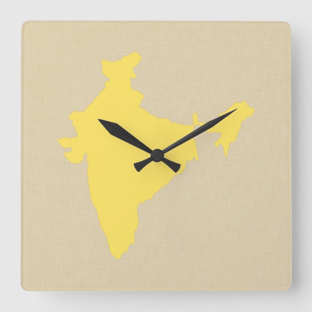 Horloge Carrée Mustard Spice Moods India (Recto)