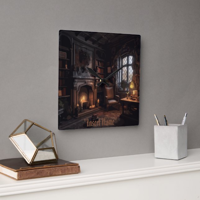 Horloge Carrée Mystérieuse Cabine De Bord De Mer (Bureau)