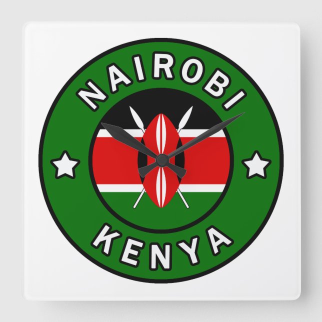 Horloge Carrée Nairobi Kenya (Recto)