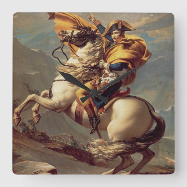 Horloge Carrée Napoléon vintage Traversant les Alpes (Recto)