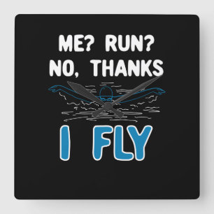 Horloge Carrée Natation - Je vole