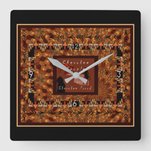 Horloge Carrée Nation Cherokee