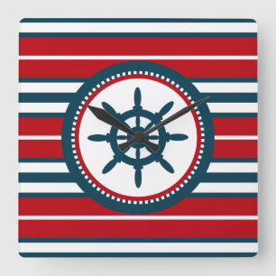 Horloge Carrée Nautical design