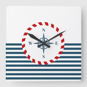 Horloge Carrée Nautical design
