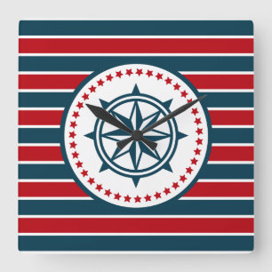 Horloge Carrée Nautical design