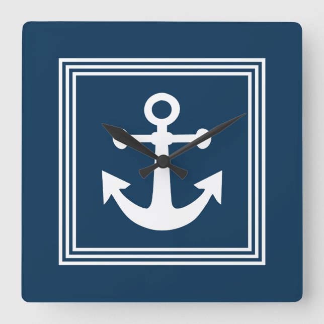 Horloge Carrée Nautical design (Recto)