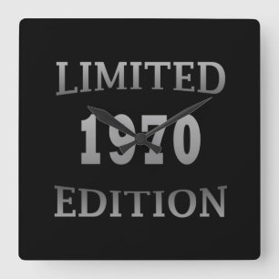 Horloge Carrée né en 1970 édition limitée cadeau d'anniversaire