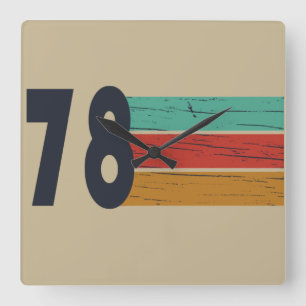 Horloge Carrée Né en 1978 cadeau d'anniversaire vintage