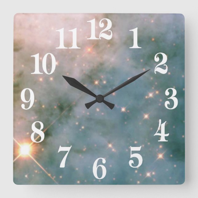 Horloge Carrée Nebula de Carina Lumineuse (Recto)