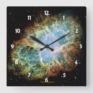 Horloge Carrée Nebula du crabe